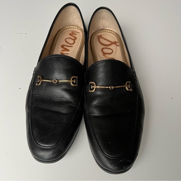 Sam Edelman Loraine Bit Black Leather Loafers Slip-On Women SZ 10M - Picture 1 of 8